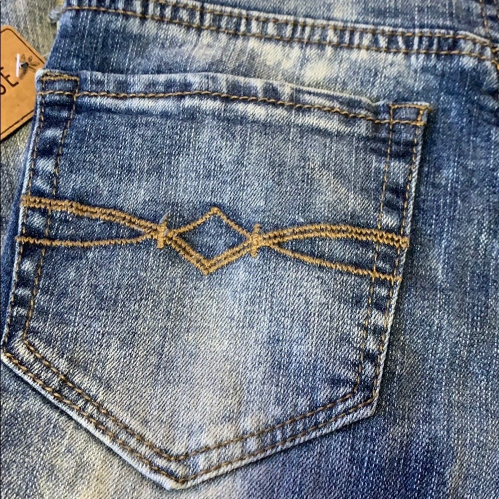 Mudd Blue Wash High Rise Distressed Skinny Jeans NWT - Picture 5 of 8
